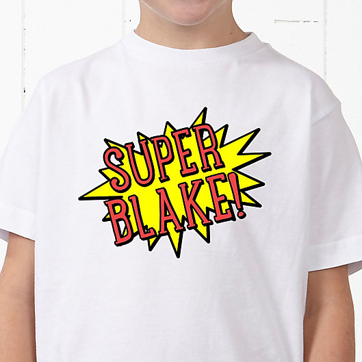 Alternate image 1 for Super Hero Personalized Hanes® Youth T-Shirt