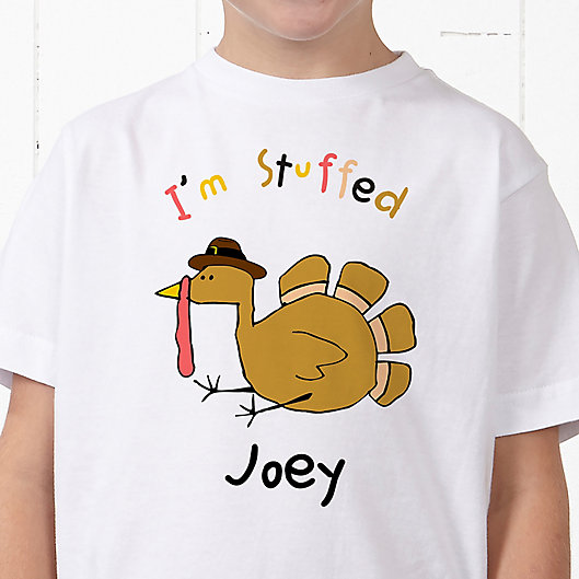 Alternate image 1 for I'm Stuffed Personalized Hanes® Youth T-Shirt