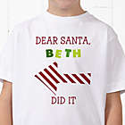 Alternate image 0 for Dear Santa Personalized Hanes&reg; Youth T-Shirt