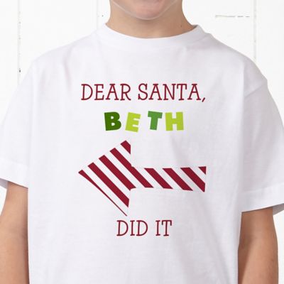Dear Santa Personalized Hanes&reg; Youth T-Shirt
