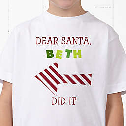 Dear Santa Personalized Hanes® Youth T-Shirt