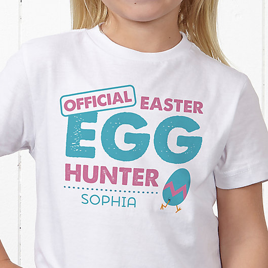 Alternate image 1 for Easter Egg Hunter Personalized Hanes® Youth T-Shirt