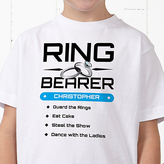 Alternate image 1 for Ring Bearer Personalized Hanes® Youth T-Shirt