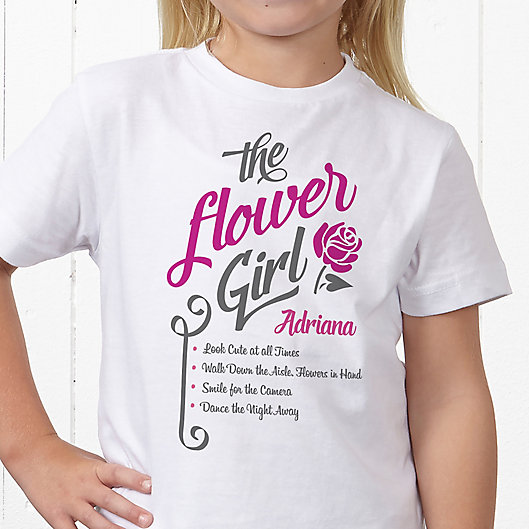 Alternate image 1 for The Flower Girl Personalized Hanes® Youth T-Shirt