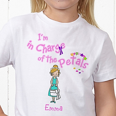 Our Flower Girl Personalized Hanes&reg; Youth T-Shirt. View a larger version of this product image.