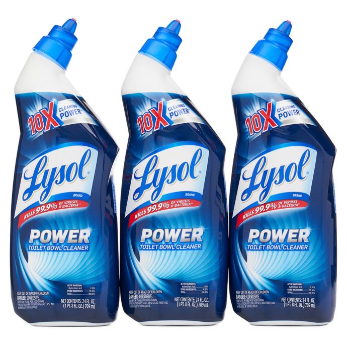 Lysol® Power 3-Pack 24 oz. Toilet Bowl Cleaner | Bed Bath & Beyond