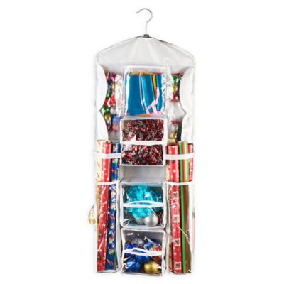 Elf Stor 37.4" Double Sided Hanging Gift Wrap and Bag Organizer