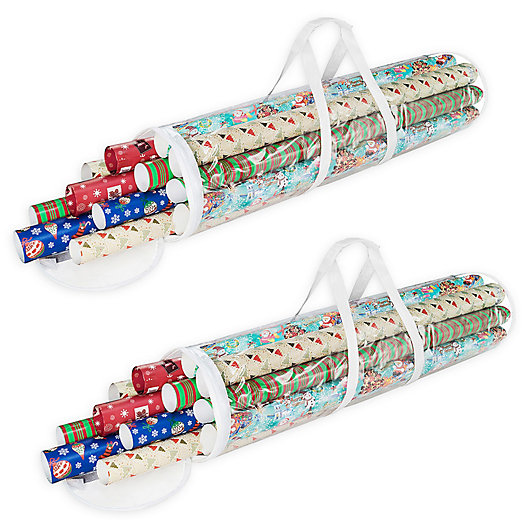 Alternate image 1 for Elf Stor Clear Wrapping Paper Storage Box (Pack of 2)