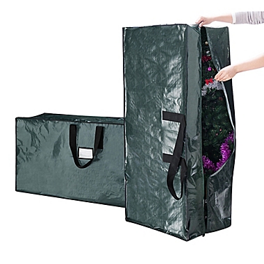 Elf Stor 9-Foot Christmas Tree Bag in Green (Pack of 2). View a larger version of this product image.