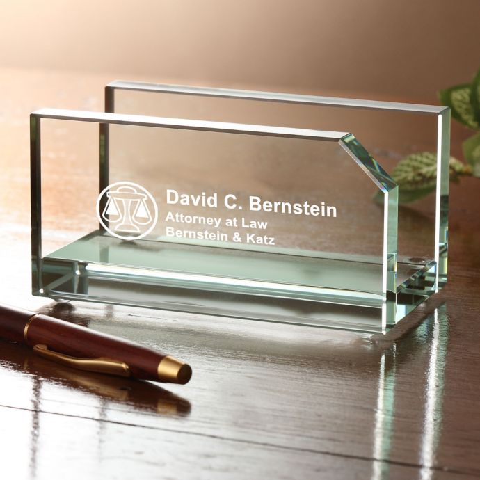 The Law Office Engraved Business Card Holder | Bed Bath ...