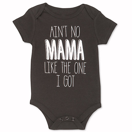 Alternate image 1 for Baby Starters® Babies with Attitude Ain't No Mama Bodysuit in Black