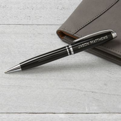 Personalized Black & Silver Pen