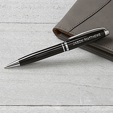 Personalized Black & Silver Pen. View a larger version of this product image.