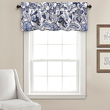 Details about   Sears Ruffled Floral Valance ~ Blue and Cream ~ 17" L x 68" W **NEW** 