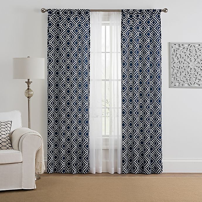 indigo blue curtain panels