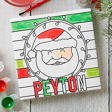 Christmas Characters Personalized Coloring Canvas Print. View a larger version of this product image.