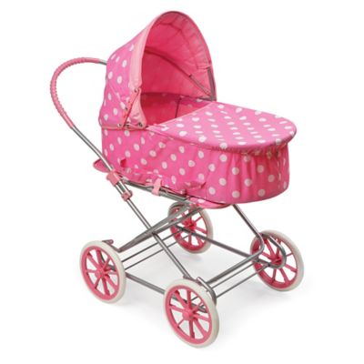 pink glitter mini doll pram