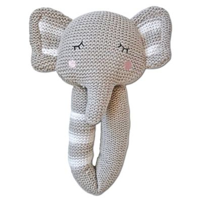 Living Textiles Theo Elephant Knit Rattle