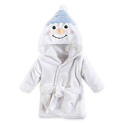 Hudson Baby® Size 0-9M Snowman Bathrobe in White