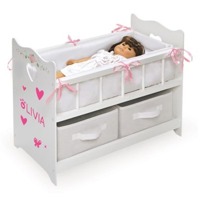 baby doll and crib