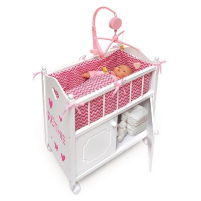 badger basket white doll crib