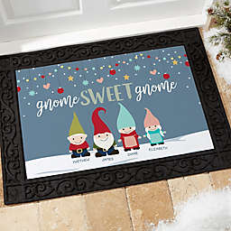 Gnome Family Personalized Doormat