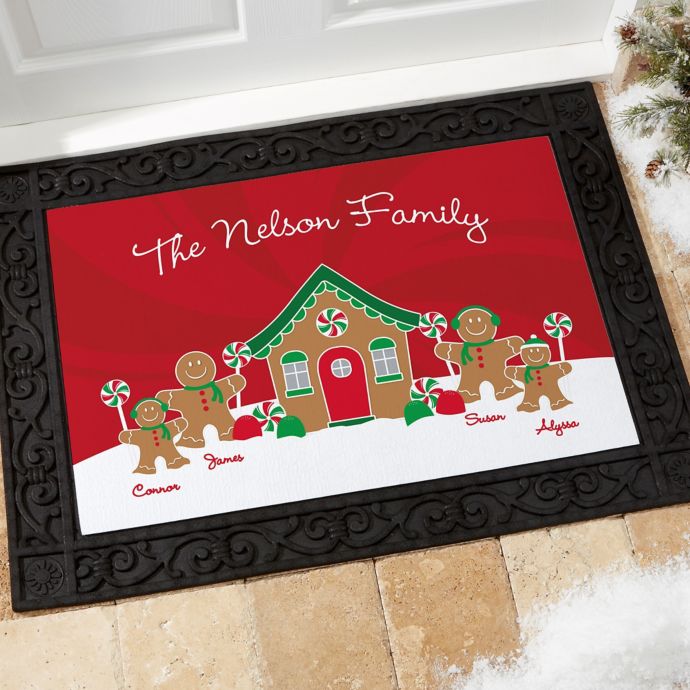 Gingerbread Family Personalized Doormat Bed Bath Beyond