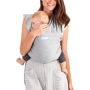 Moby&reg; Wrap Fit Baby Carrier in Grey. View a larger version of this product image.