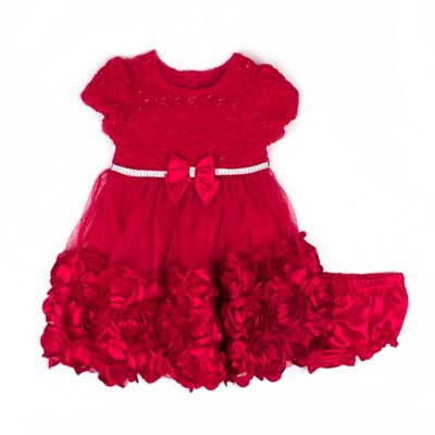 Nannette Baby® Rhinestone Rosette Dress 