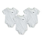 Nike Swoosh Size 6M 3-Pack Bodysuits in White