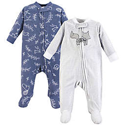 Yoga Sprout 2-Pack Forest Sleep & Play Pajamas in Blue