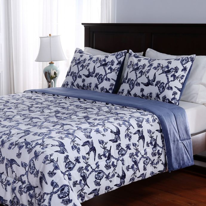 Berkshire Blanket Birds In Flight Reversible Comforter Set Bed