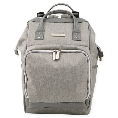 grey backpack diaper bag