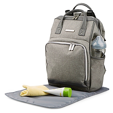 Bananafish Melanie Backpack Diaper Bag in Grey. View a larger version of this product image.