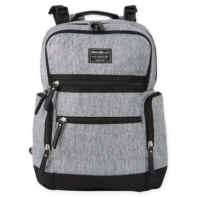 Eddie Bauer Sport Traveler Diaper Backpack In Grey Buybuy Baby