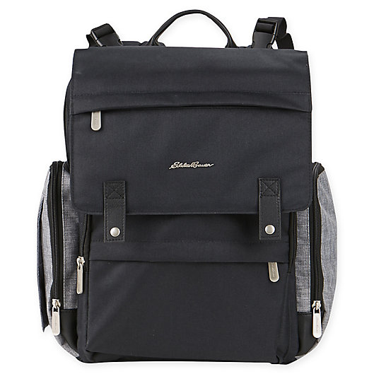 Alternate image 1 for Eddie Bauer® Crosstown Backpack Diaper Bag in Black