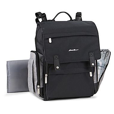 Eddie Bauer&reg; Crosstown Backpack Diaper Bag in Black. View a larger version of this product image.