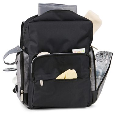 Eddie Bauer&reg; Crosstown Backpack Diaper Bag in Black. View a larger version of this product image.