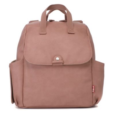 baby pink leather backpack