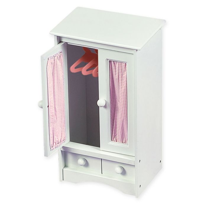 Badger Basket Doll Armoire In White Pink Bed Bath Beyond