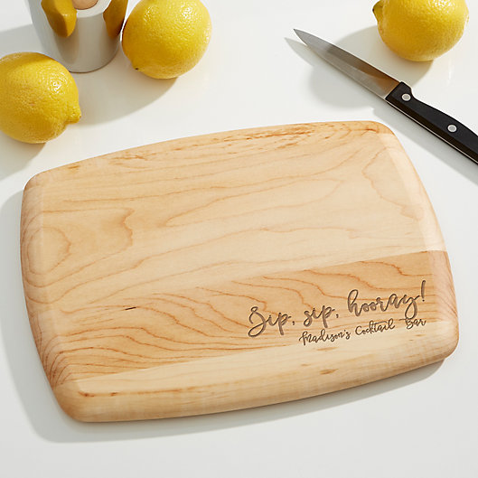 Alternate image 1 for Kitchen Expressions Personalized 8-Inch x 11-Inch Maple Bar Board