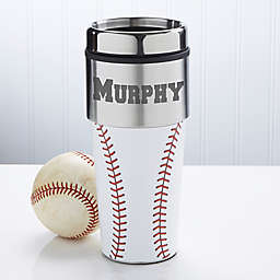 Home Run Personalized Baseball Travel Mug