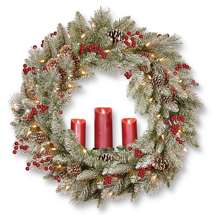 36 inch outdoor christmas wreath with lights