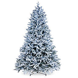 National Tree Company® 7.5-Foot Pre-Lit Snowy Hamilton Spruce Artificial Christmas Tree