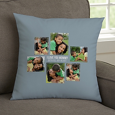 For Her 6-Photo Collage Personalized Throw Pillow Collection. View a larger version of this product image.