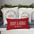 Alternate image 2 for Christmas Wreath Personalized Lumbar Throw Pillow