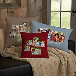 For Him 5-Photo Collage Personalized Throw Pillow Collection