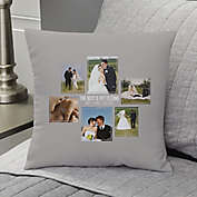 Wedding 6-Photo Collage Personalized Throw Pillow Collection
