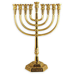Brass Temple Style Hanukkah Menorah