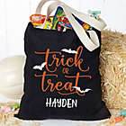 Alternate image 0 for Trick or Treat Personalized Halloween Treat Bag